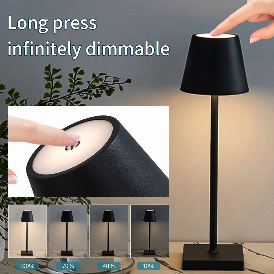 Lampada da scrivania a LED, ricaricabile tramite USB