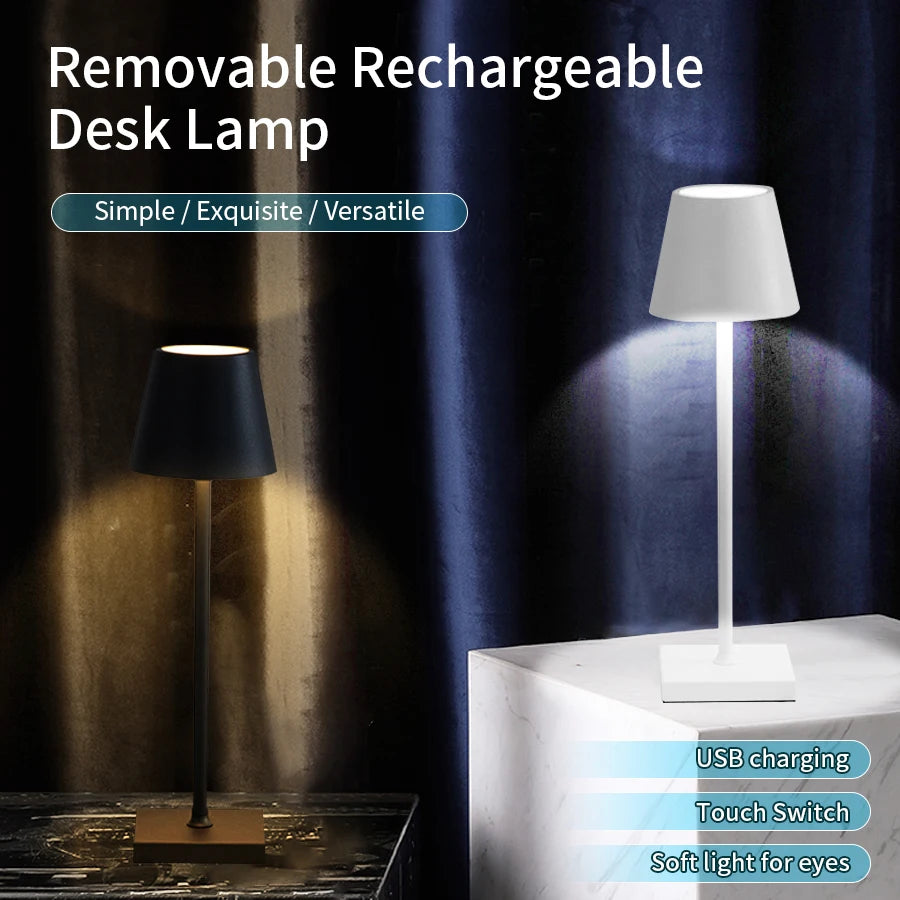 Lampada da scrivania a LED, ricaricabile tramite USB