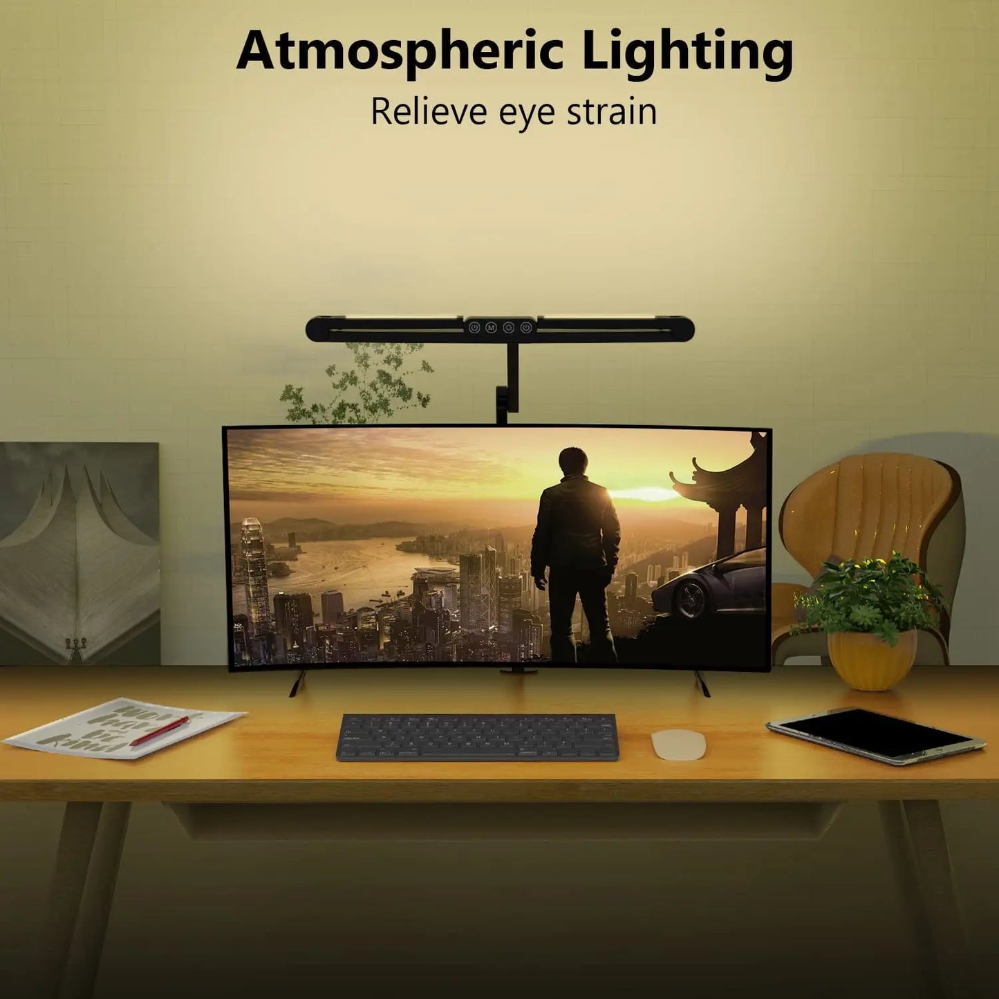 Lampada da scrivania a LED con morsetto, lampada da scrivania da architetto