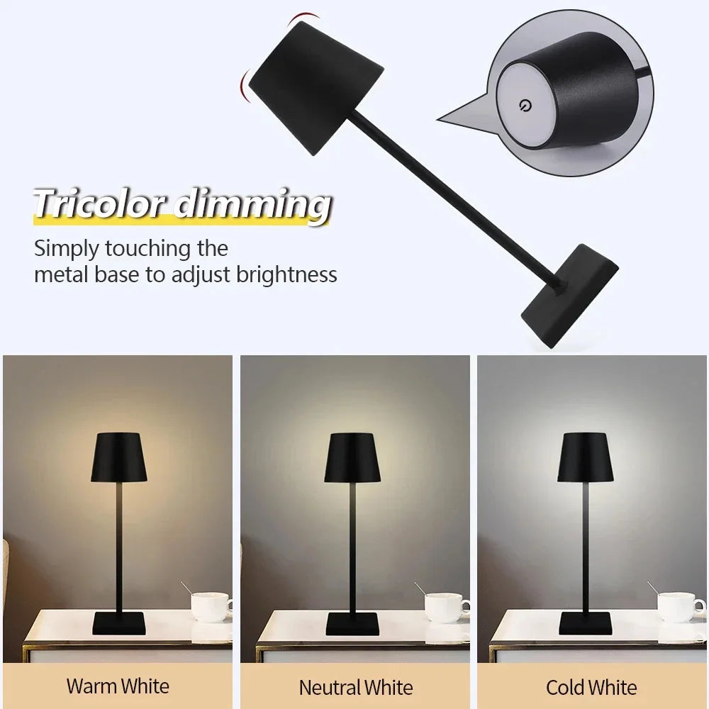 Lampada da scrivania a LED, ricaricabile tramite USB